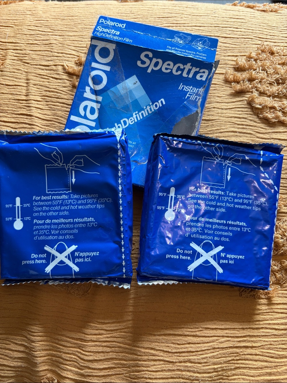 Vintage Polaroid film- expired 1998 Spectra